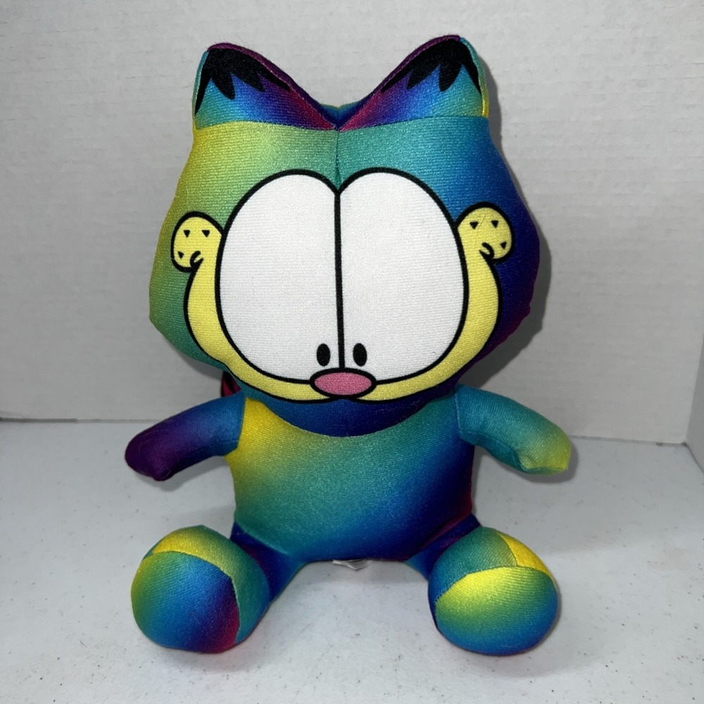 Nickelodeon Garfield‎ Stuffed Animal Plush 11" Rainbow Gradient Toy Factory 2022